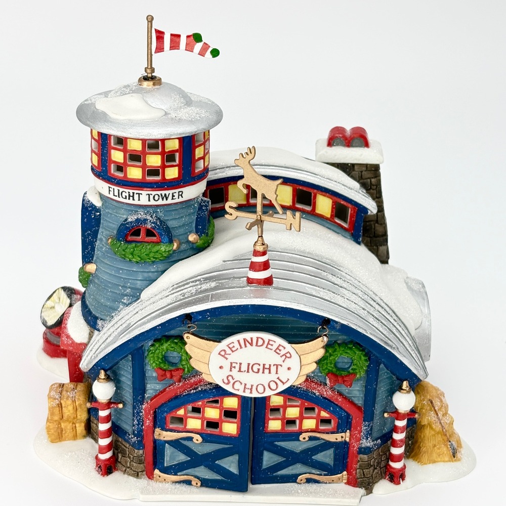 Dept 56 1998 Reindeer Flight School #56404 North Pole Series Christmas Village